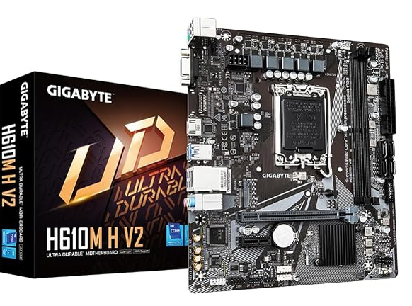 GIGABYTE H610M H V2 – Carte mère Micro-ATX Intel LGA1700 DDR5 neuf