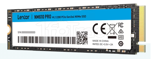 Lexar NM610 Pro 1 To – SSD NVMe M.2 2280 neuf Disque dur